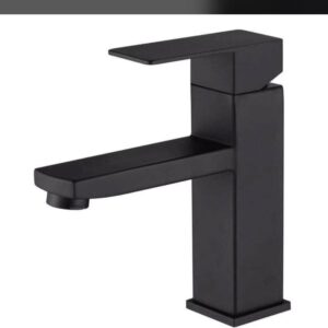 Square Black Basin Mixer