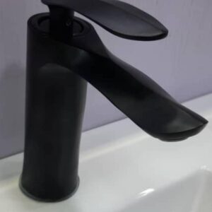 Matte Black Heavy-Gauge Basin Mixer