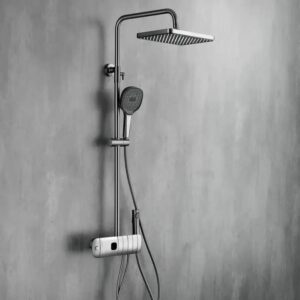 High classic thermostat digital grey shower mixer