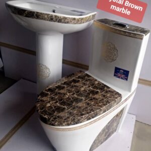 Crystal Brown Marble Designer Water Closet - Model BT-CC25-01