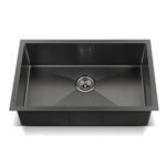 Matte Black Almond-Shaped Kitchen Sink