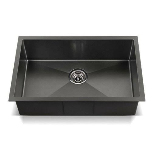 Matte Black Almond-Shaped Kitchen Sink