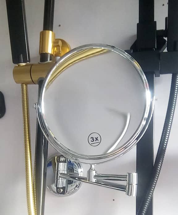 Stainless Steel Round 3x LED Magnifying Mirror - Image 2