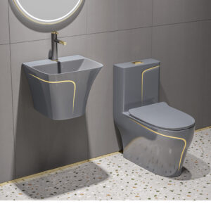 Gold and Grey Luxury WC