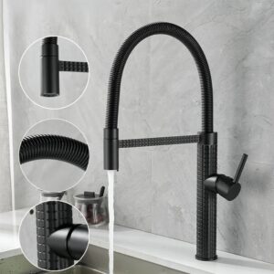 Executive Black Full-Chain Kitchen Sink Mixer