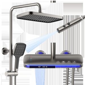 Smart LED Thermostatic Shower with Brass Engine