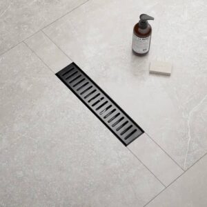 30x10cm Black Linear Shower Floor Drain for Efficient Waste Flow