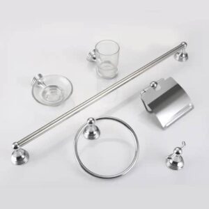 6-Piece Chrome Bathroom Accessories Set