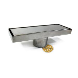 SUS304 Brushed Nickel Tile Insert Shower Drain, 20x10cm