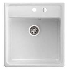 White Single Bowl Square Acrylic Sink - Model KS-AC04