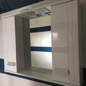 Double Storage Locker Mirror Cabinet - Model P03