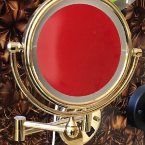 Round Gold 3x LED Magnifying Mirror